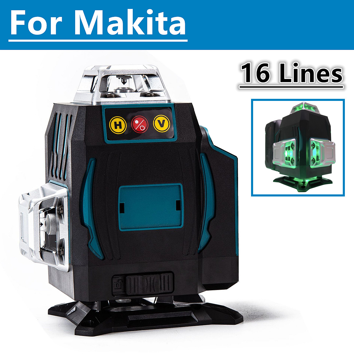 Industrial Laser Alignment Tool - Makita 18V 배터리용 16라인 4D 레이저