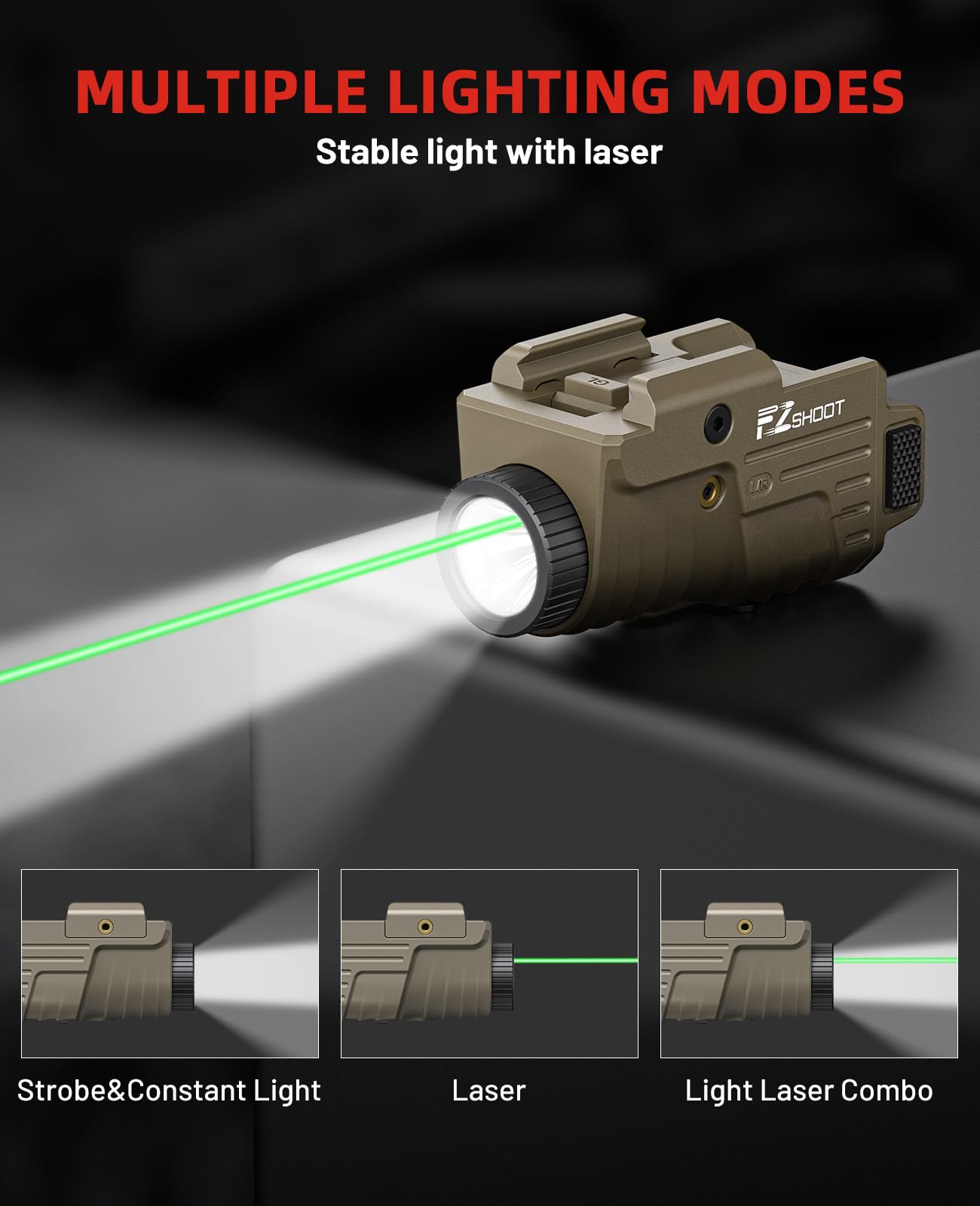 EZshoot 손전등 권총 라이트 그린 레이저 콤보 충 - Industrial Green Laser 리뷰 및 가격