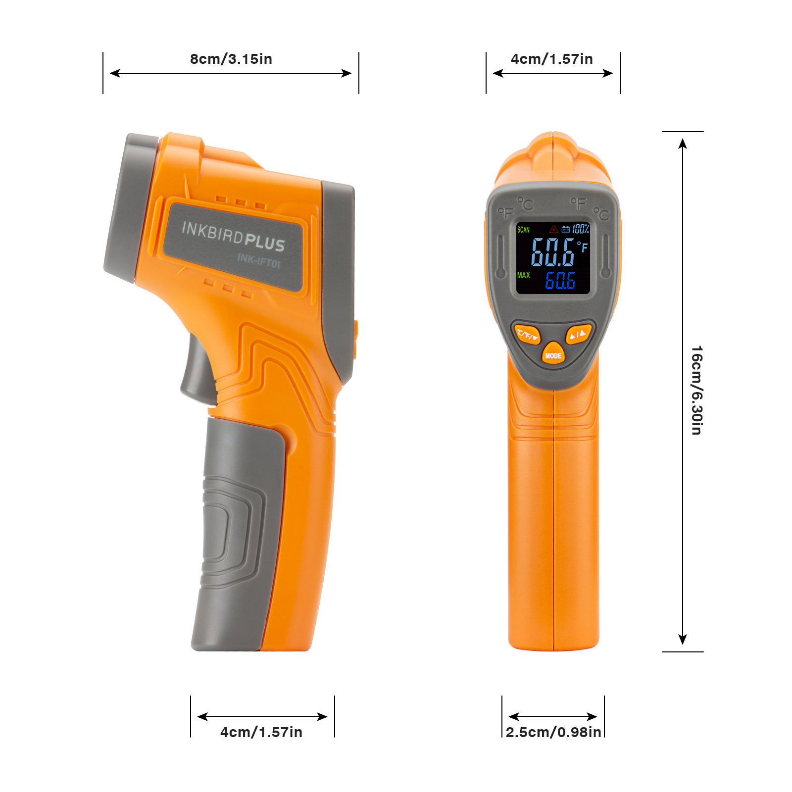 Inkbird 레이저 적외선 온도계 INK-IFT01, - Industrial Laser Thermometer 리뷰 및 가격