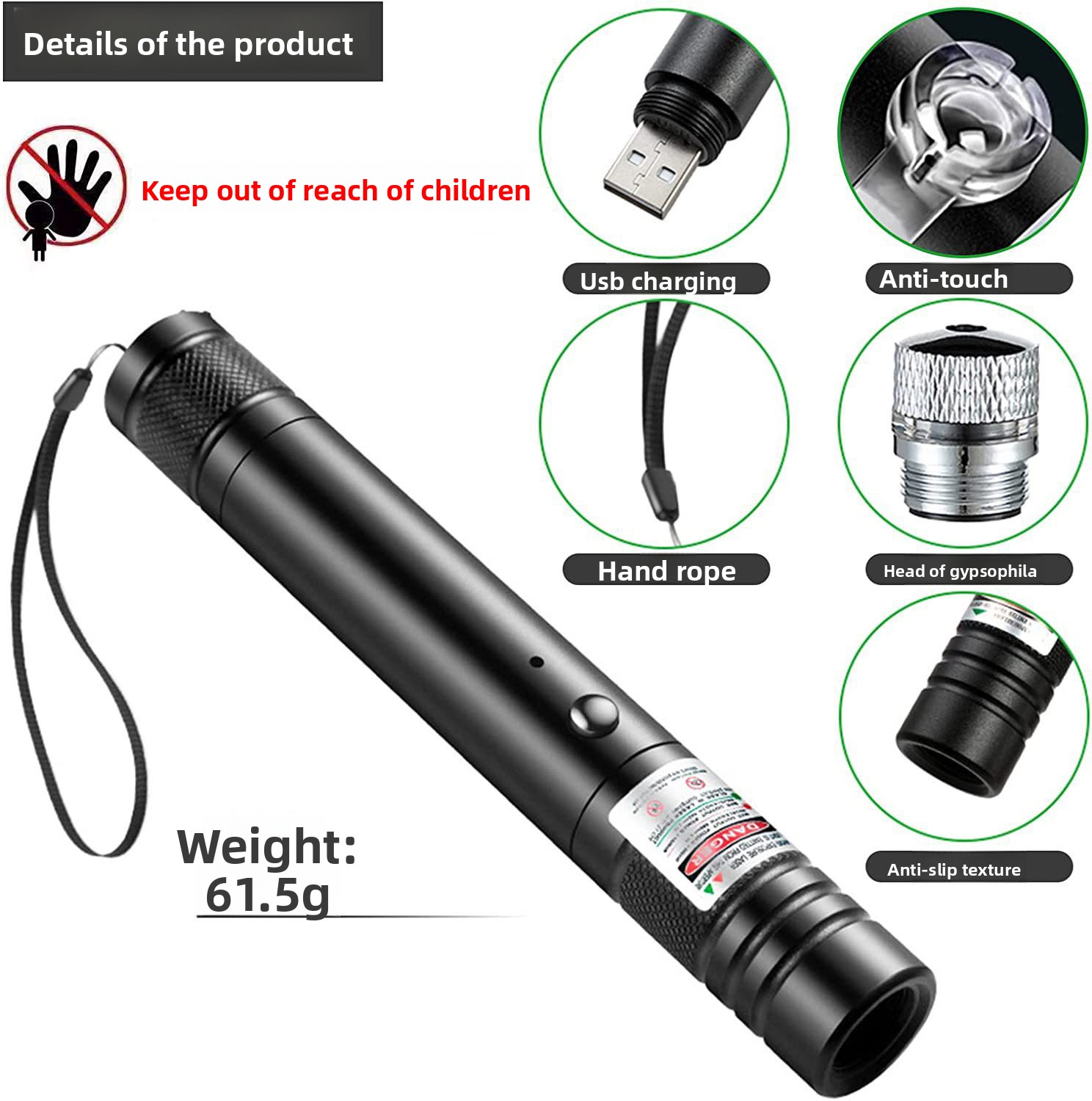 인터랙티브 고양이 장난감 레이저 손전등 LED 훈련용  - Industrial Green Laser 리뷰 및 가격
