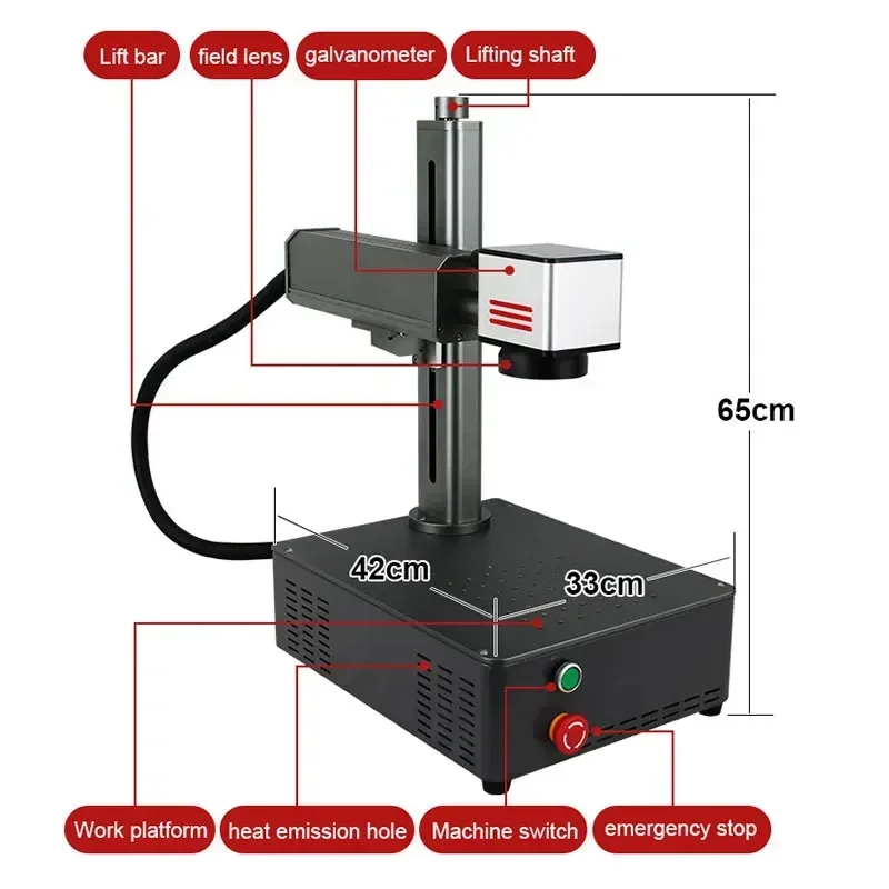 20W 30W 미니 데스크탑 맥스 파이버 레이저 마킹기 - Industrial Laser Marking Machine 리뷰 및 가격