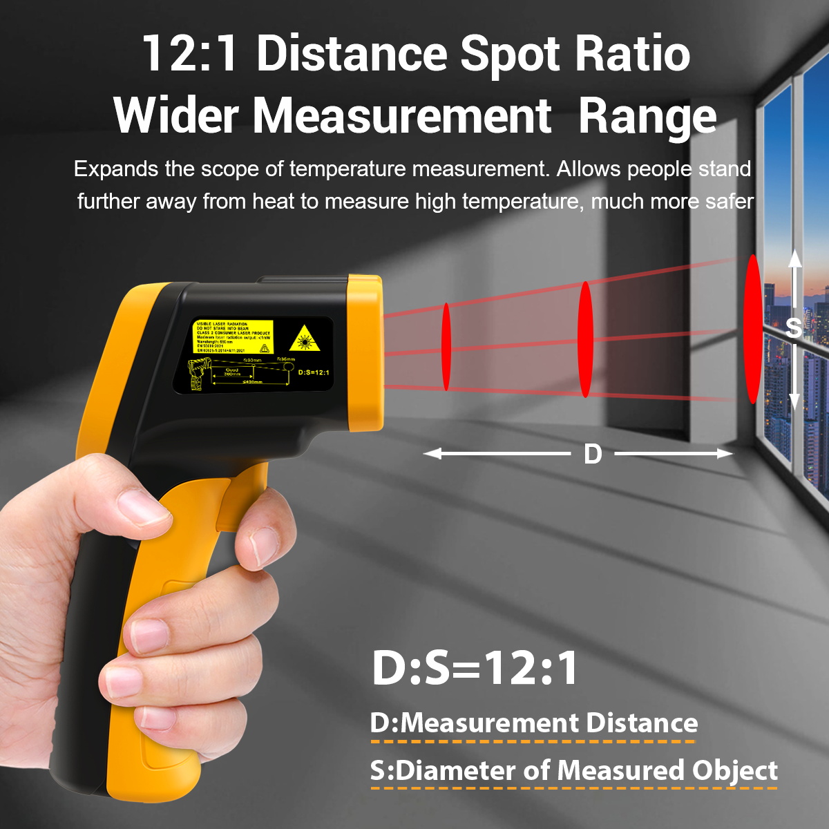 LAOLAU JD 16 적외선 온도계 건 600C 11 - Industrial Laser Thermometer 리뷰 및 가격