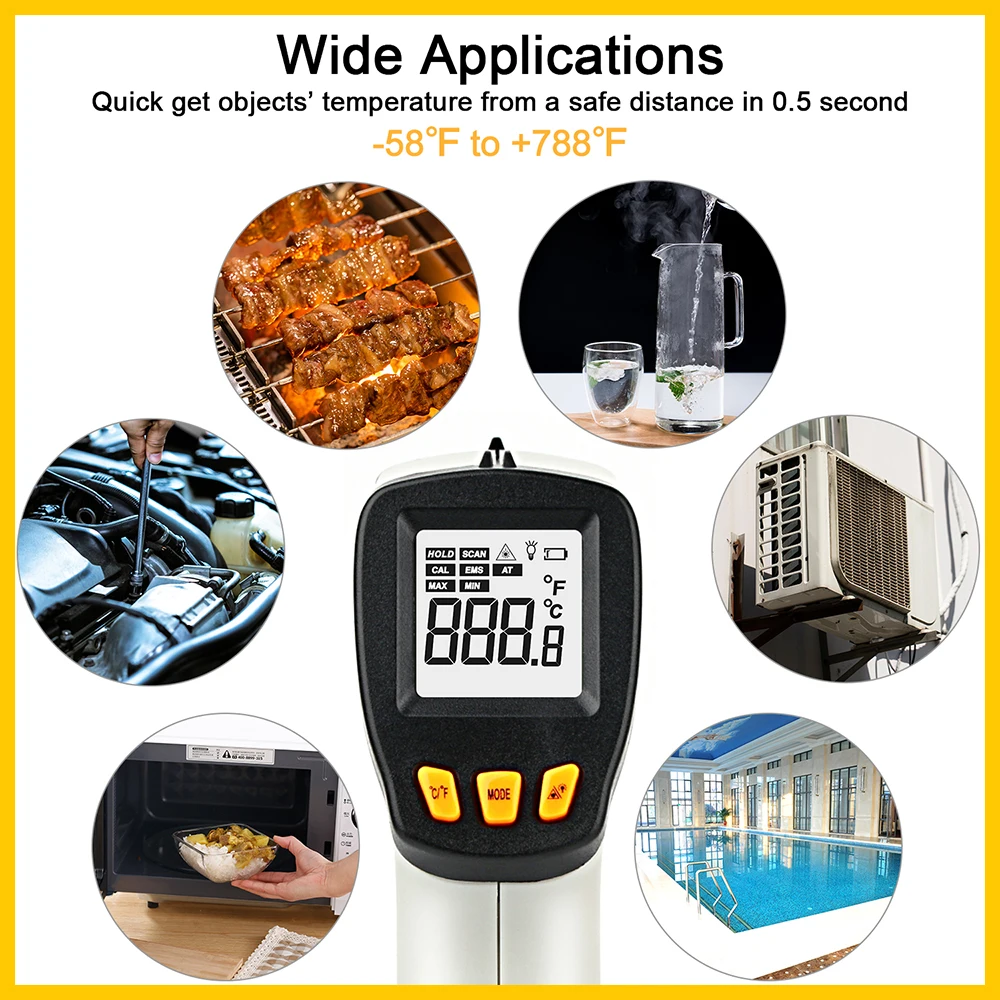 XRCLIF 비접촉 고온계 레이저 적외선 온도계, 계량 - Industrial Laser Thermometer 리뷰 및 가격