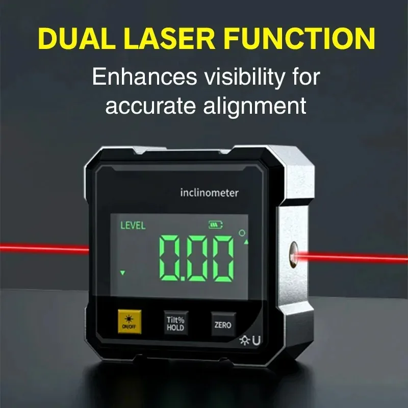 새로운 양면 자석식 디지털 각도기 레벨 경사계 레이저  - Industrial Laser Alignment Tool 리뷰 및 가격